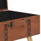vidaXL Taburete de almacenamiento 40 cm marrón tostado cuero sintético vidaXL Taburete de almacenamiento 40 cm marrón tostado cuero sintético
