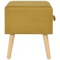 vidaXL Mesita de noche color mostaza 40x35x40 cm terciopelo vidaXL Mesita de noche color mostaza 40x35x40 cm terciopelo