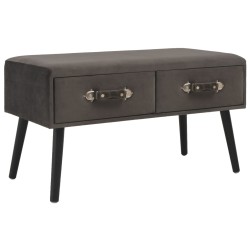 vidaXL Mesa de centro de terciopelo gris 80x40x46 cm  