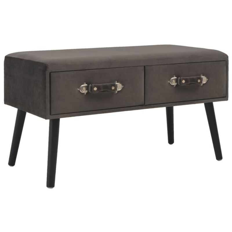 vidaXL Mesa de centro de terciopelo gris 80x40x46 cm vidaXL Mesa de centro de terciopelo gris 80x40x46 cm