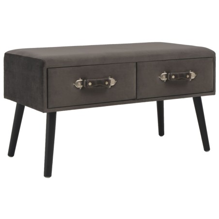 vidaXL Mesa de centro de terciopelo gris 80x40x46 cm  