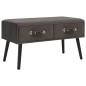 vidaXL Mesa de centro de terciopelo gris 80x40x46 cm vidaXL Mesa de centro de terciopelo gris 80x40x46 cm