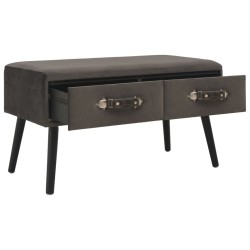 vidaXL Mesa de centro de terciopelo gris 80x40x46 cm  