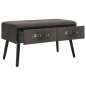 vidaXL Mesa de centro de terciopelo gris 80x40x46 cm vidaXL Mesa de centro de terciopelo gris 80x40x46 cm