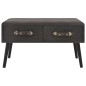 vidaXL Mesa de centro de terciopelo gris 80x40x46 cm vidaXL Mesa de centro de terciopelo gris 80x40x46 cm