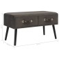 vidaXL Mesa de centro de terciopelo gris 80x40x46 cm vidaXL Mesa de centro de terciopelo gris 80x40x46 cm