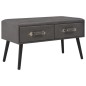 vidaXL Mesa de centro de cuero sintético gris 80x40x46 cm vidaXL Mesa de centro de cuero sintético gris 80x40x46 cm