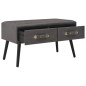 vidaXL Mesa de centro de cuero sintético gris 80x40x46 cm vidaXL Mesa de centro de cuero sintético gris 80x40x46 cm