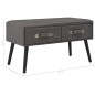 vidaXL Mesa de centro de cuero sintético gris 80x40x46 cm vidaXL Mesa de centro de cuero sintético gris 80x40x46 cm