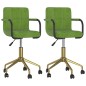 vidaXL Sillas de comedor giratorias 2 unidades terciopelo verde claro vidaXL Sillas de comedor giratorias 2 unidades terciopelo verde claro