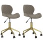 vidaXL Sillas de comedor giratorias 2 uds de terciopelo gris claro vidaXL Sillas de comedor giratorias 2 uds de terciopelo gris claro