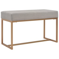 vidaXL Banco 80 cm terciopelo gris