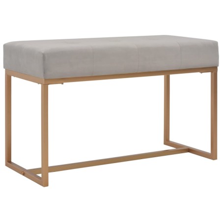 vidaXL Banco 80 cm terciopelo gris
