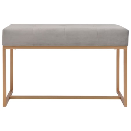 vidaXL Banco 80 cm terciopelo gris