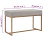 vidaXL Banco 80 cm terciopelo gris vidaXL Banco 80 cm terciopelo gris