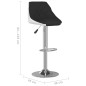 vidaXL Taburetes de cocina 2 unidades cuero sintético negro y blanco vidaXL Taburetes de cocina 2 unidades cuero sintético negro y blanco