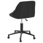 vidaXL Silla de oficina giratoria de terciopelo negro vidaXL Silla de oficina giratoria de terciopelo negro