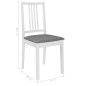 vidaXL Sillas de comedor con cojines madera maciza blanca 2 unidades vidaXL Sillas de comedor con cojines madera maciza blanca 2 unidades