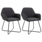 vidaXL Sillas de comedor 2 unidades tela negro vidaXL Sillas de comedor 2 unidades tela negro
