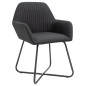 vidaXL Sillas de comedor 2 unidades tela negro vidaXL Sillas de comedor 2 unidades tela negro