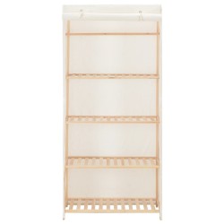 vidaXL Armario de tela blanco 79x40x170 cm 