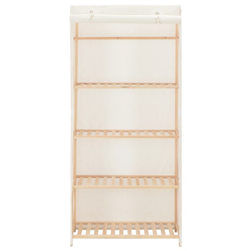vidaXL Armario de tela blanco 79x40x170 cm vidaXL Armario de tela blanco 79x40x170 cm