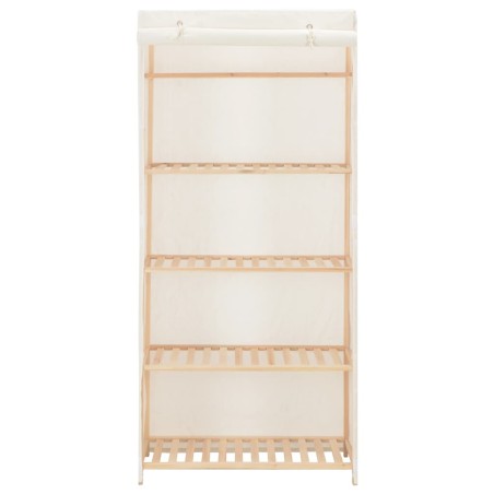 vidaXL Armario de tela blanco 79x40x170 cm 