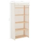 vidaXL Armario de tela blanco 79x40x170 cm vidaXL Armario de tela blanco 79x40x170 cm