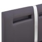 vidaXL Estructura de cama con LED de cuero sintético gris 90x200 cm