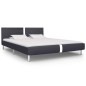 vidaXL Estructura de cama de cuero sintético negro 140x200 cm