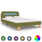 vidaXL Estructura de cama con LED tela verde 120x200 cm vidaXL Estructura de cama con LED tela verde 120x200 cm