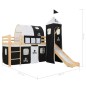 vidaXL Cama alta para niños tobogán y escalera madera pino 97x208 cm vidaXL Cama alta para niños tobogán y escalera madera pino 97x208 cm