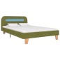 vidaXL Estructura de cama con LED tela verde 120x200 cm vidaXL Estructura de cama con LED tela verde 120x200 cm