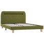 vidaXL Estructura de cama con LED tela verde 120x200 cm vidaXL Estructura de cama con LED tela verde 120x200 cm
