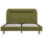 vidaXL Estructura de cama con LED tela verde 120x200 cm vidaXL Estructura de cama con LED tela verde 120x200 cm