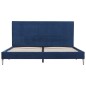 vidaXL Estructura de cama de tela azul 140x200 cm