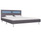 vidaXL Estructura de cama con LED tela gris 180x200 cm vidaXL Estructura de cama con LED tela gris 180x200 cm