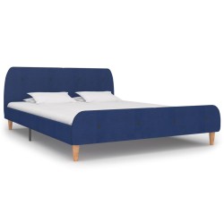 vidaXL Estructura de cama de tela azul 180x200 cm