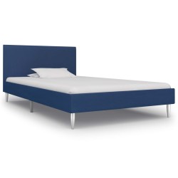 vidaXL Estructura de cama de tela azul 90x200 cm