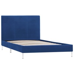 vidaXL Estructura de cama de tela azul 90x200 cm