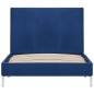 vidaXL Estructura de cama de tela azul 90x200 cm