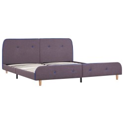 vidaXL Estructura de cama de tela gris topo 160x200 cm