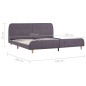 vidaXL Estructura de cama de tela gris topo 160x200 cm vidaXL Estructura de cama de tela gris topo 160x200 cm