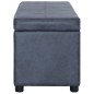 vidaXL Banco con espacio de almacenaje 116 cm piel ante sintética gris vidaXL Banco con espacio de almacenaje 116 cm piel ante sintética gris