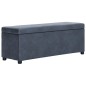vidaXL Banco con espacio de almacenaje 116 cm piel ante sintética gris vidaXL Banco con espacio de almacenaje 116 cm piel ante sintética gris