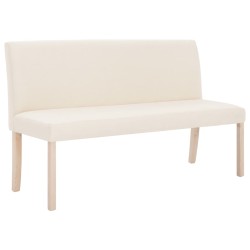 vidaXL Banco de poliéster 139,5 cm color crema