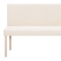 vidaXL Banco de poliéster 139,5 cm color crema vidaXL Banco de poliéster 139,5 cm color crema