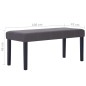 vidaXL Banco de cuero sintético 106 cm gris vidaXL Banco de cuero sintético 106 cm gris