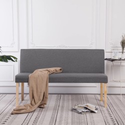 vidaXL Banco de poliéster 139,5 cm gris claro