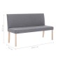 vidaXL Banco de poliéster 139,5 cm gris claro vidaXL Banco de poliéster 139,5 cm gris claro